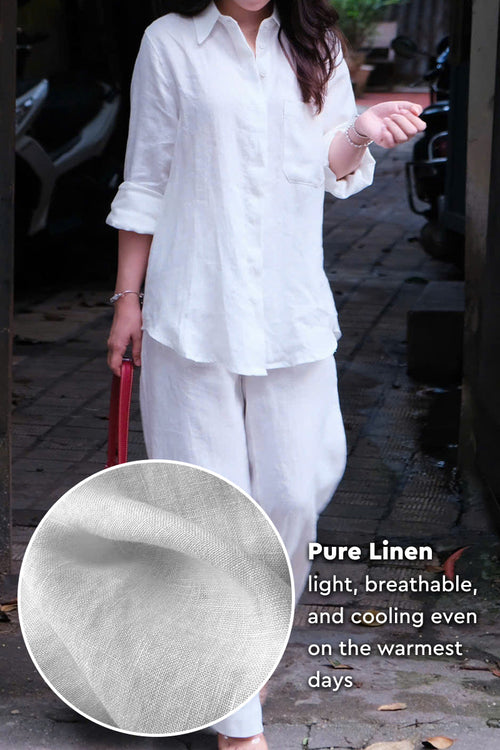 100% Linen Natural Comfort Two-Piece