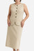 Flattering Cotton-Linen Blend Sleeveless Vest Two-Piece