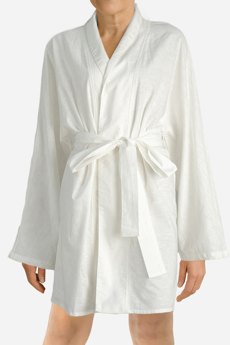 Cotton-Linen Blend Luxury Spa Robe