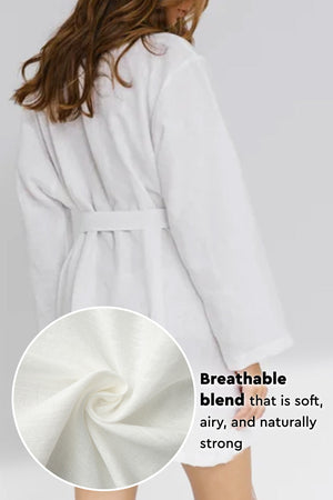 Cotton-Linen Blend Luxury Spa Robe