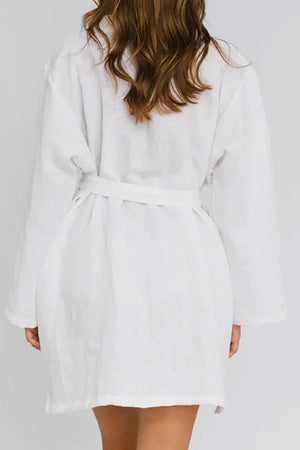 Cotton-Linen Blend Luxury Spa Robe