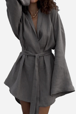 Cotton-Linen Blend Luxury Spa Robe