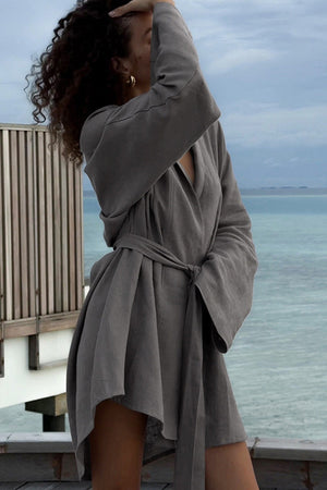 Cotton-Linen Blend Luxury Spa Robe
