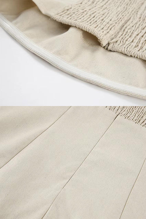 100% Cotton Linen “Dolce Vita” Strapless Dress
