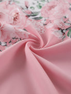 women's floral button-down shirt with long sleeves and relaxed fit