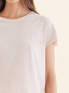 Cotton-linen lounge set with cropped top and wide-leg pants in breathable fabric