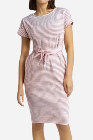 Airy Stripe Sheath Cotton Dress