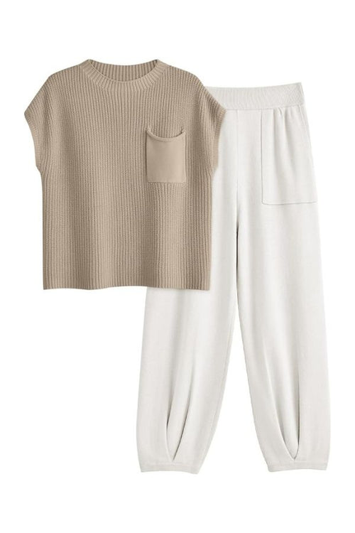 Comfy Couture Knit Sweater Two-Piece Set