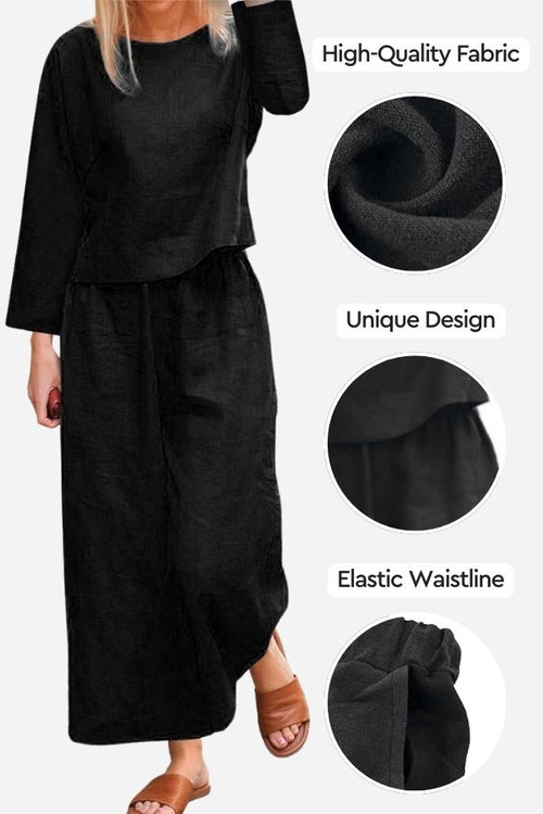 Loose Solid Color Two-Piece Set