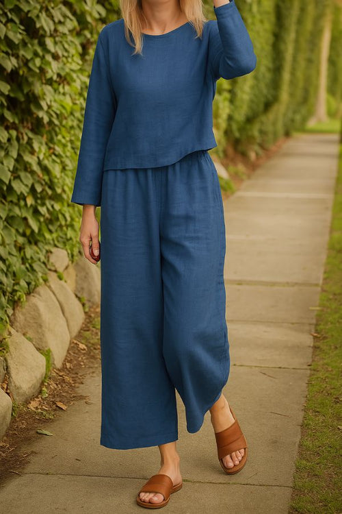 Loose Solid Color Two-Piece Set