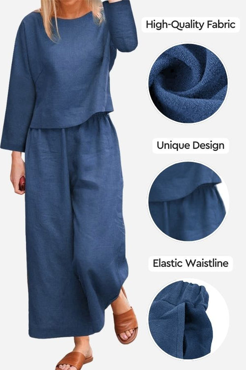 Loose Solid Color Two-Piece Set