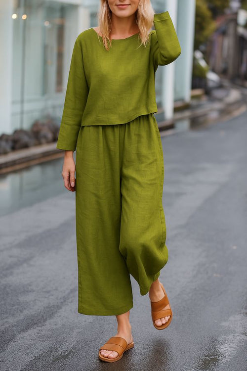 Loose Solid Color Two-Piece Set