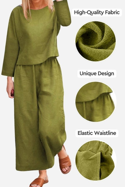 Loose Solid Color Two-Piece Set