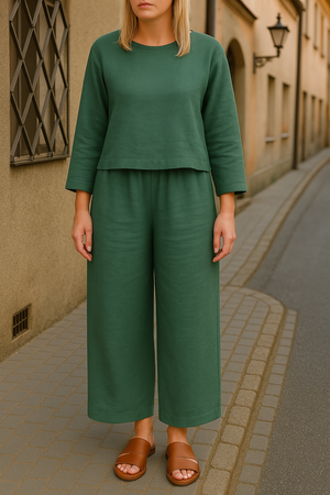 Loose Solid Color Two-Piece Set