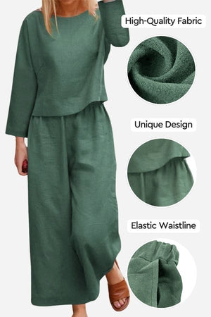 Loose Solid Color Two-Piece Set