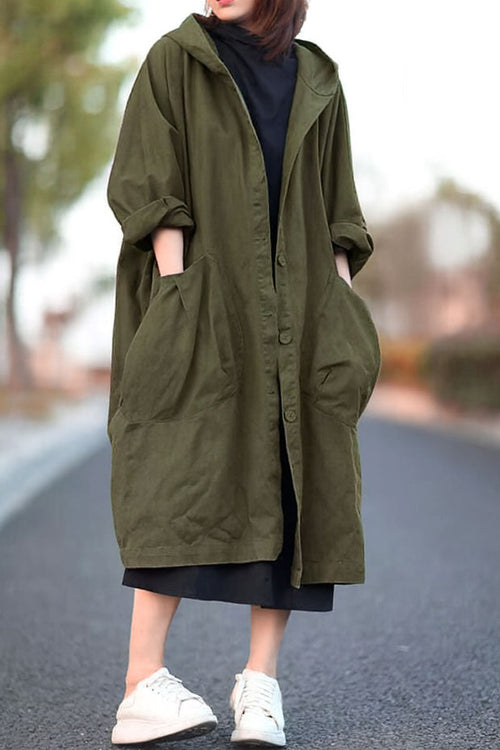 Oversized water-resistant windbreaker jacket with waterproof design and attached hood