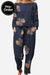 Retro Patterned Linen Two-Piece Set