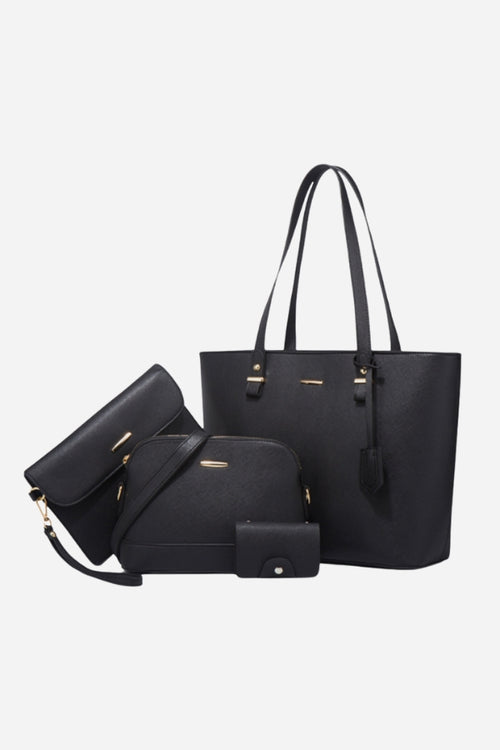 Stylish Women 4-piece Tote Handbag Clutch Stylish Set