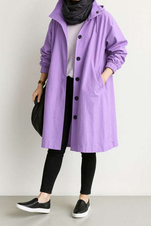 Water Resistant Oversized Hooded Windbreaker Rain Jacket