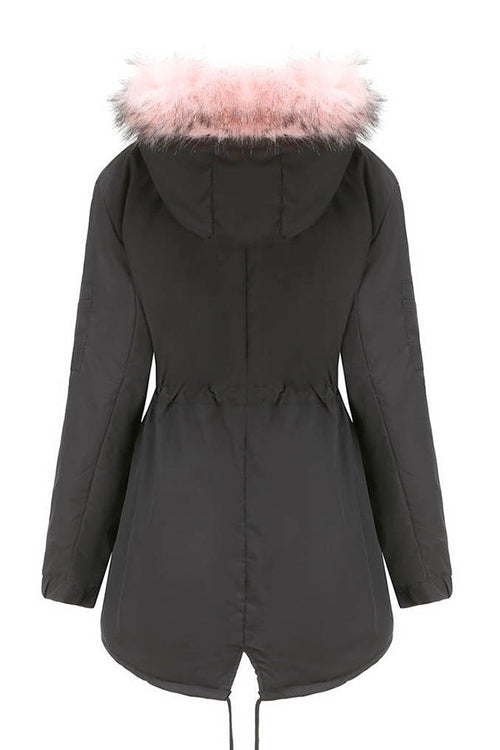 Fur Collar Fleece Coat