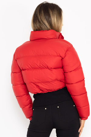 Sleek Cropped Puffer Jacket